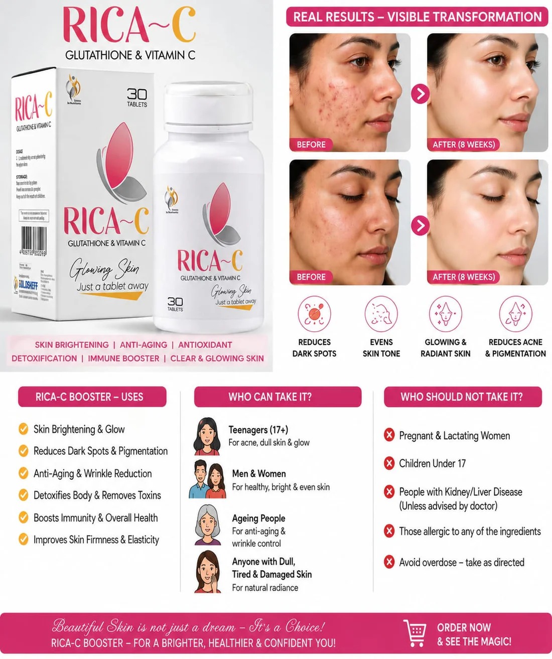 Rica-C Glutathione Tablet - Image 3